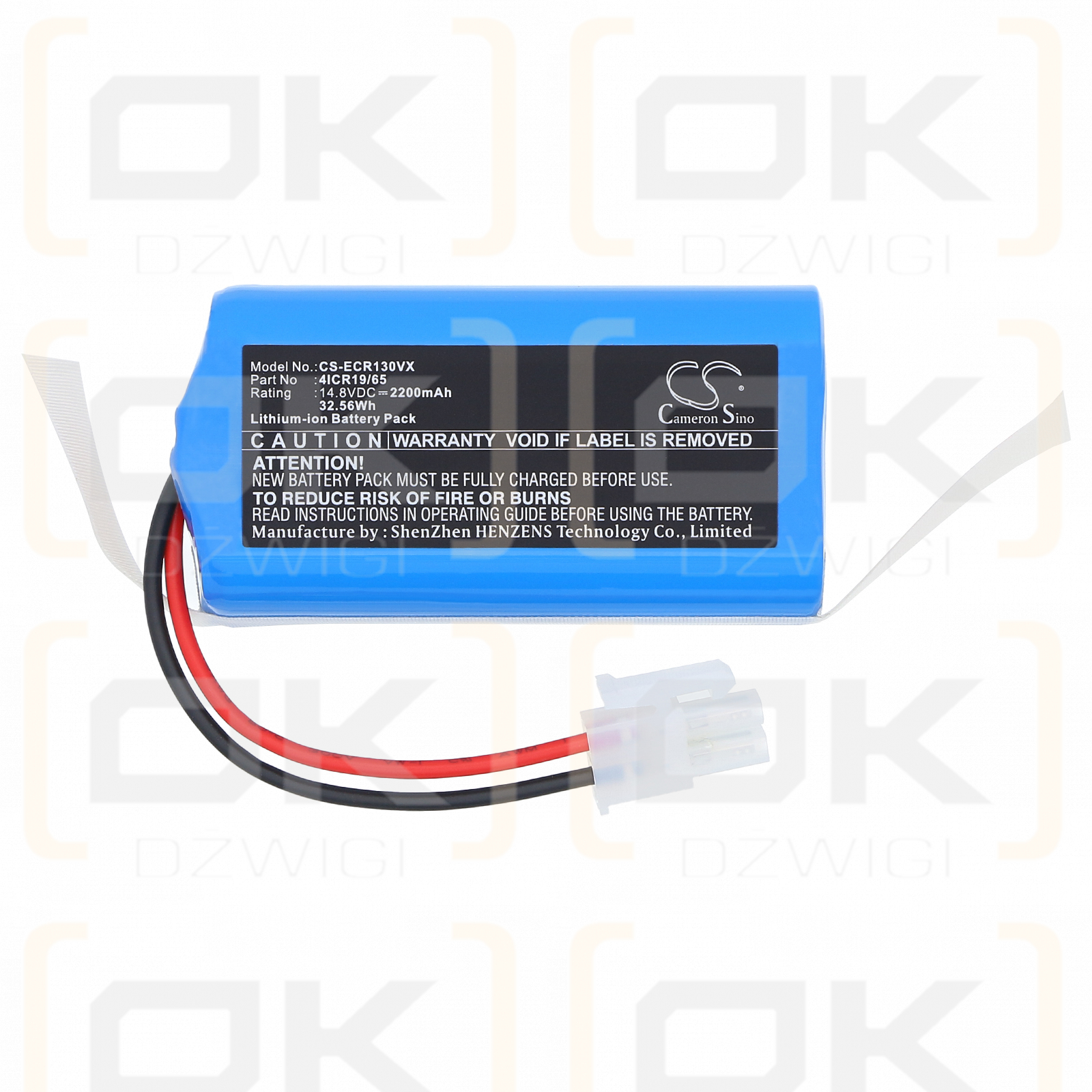 Ecovacs CR553 / 4ICR19/65 2200 mAh Li-Ion 14,8 V (Cameron Sino)