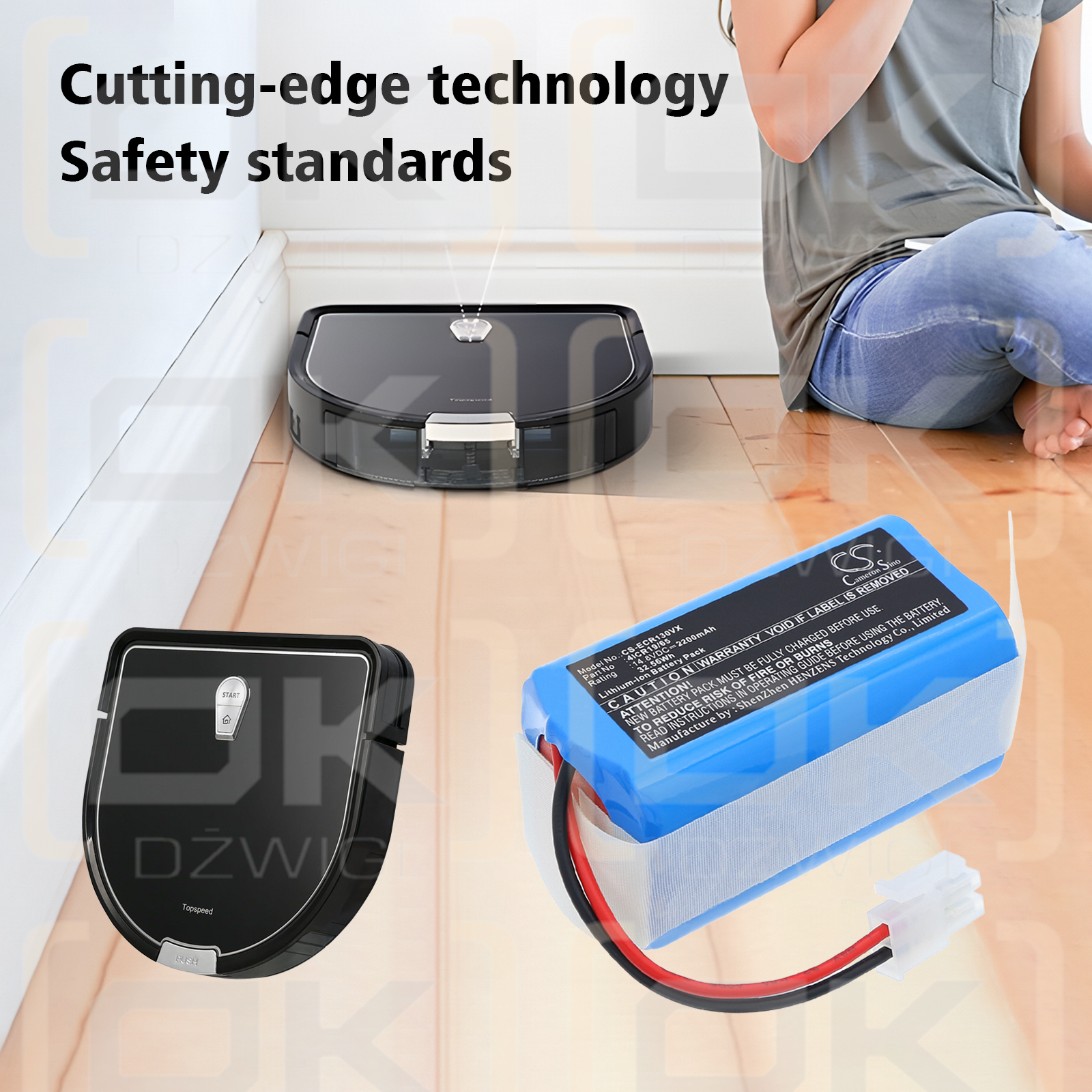 Ecovacs CR553 / 4ICR19/65 2200 mAh Li-Ion 14,8 V (Cameron Sino)