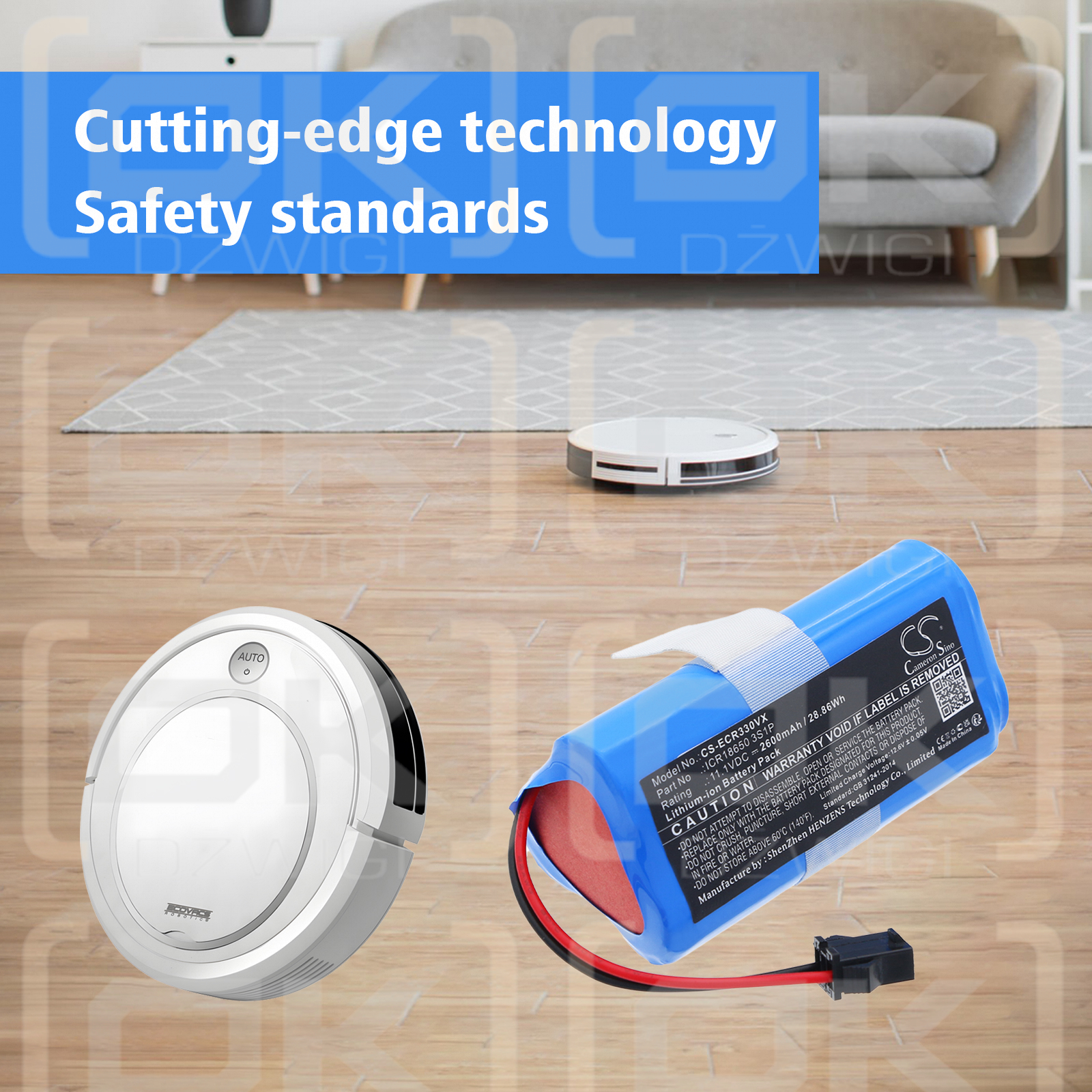 Ecovacs CR333 / ICR18650 3S1P 2600 mAh Li-Ion 11,1 V (Cameron Sino)