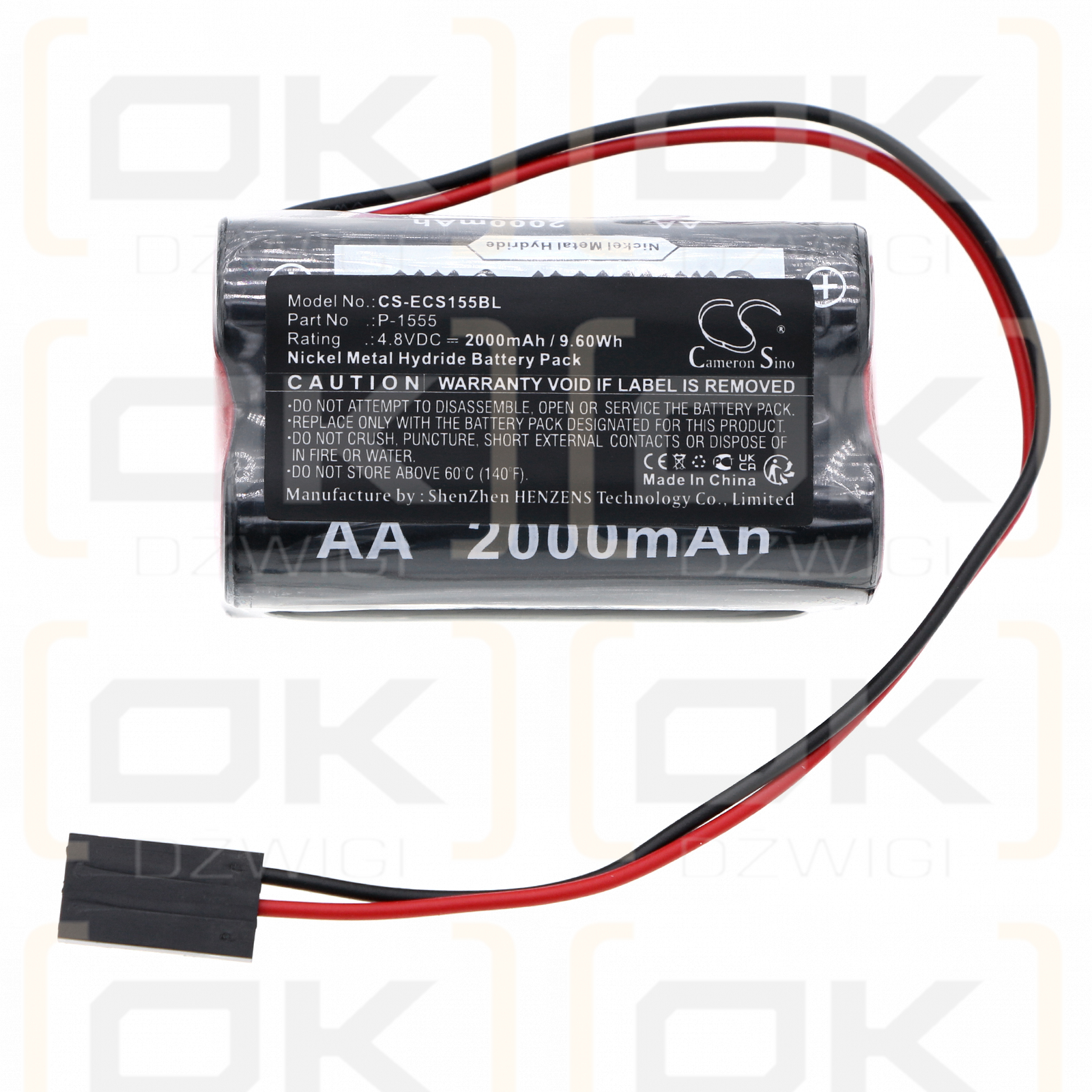 EI Kompaktkasse / P-1555 2000 mAh Ni-MH 4,8 V (Cameron Sino)