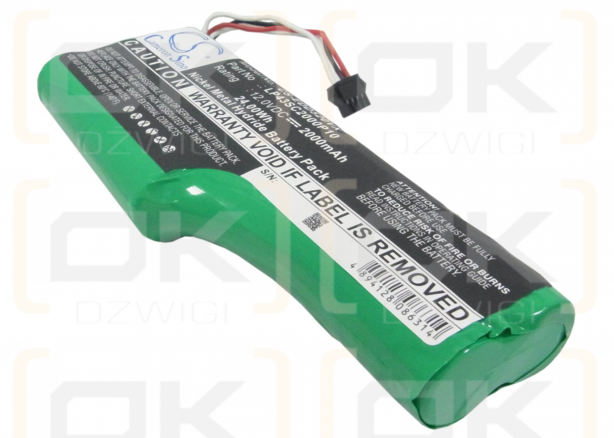 Ecovacs T5 / LP43SC2000P10 2000mAh Ni-MH 12.0V (Cameron Sino)