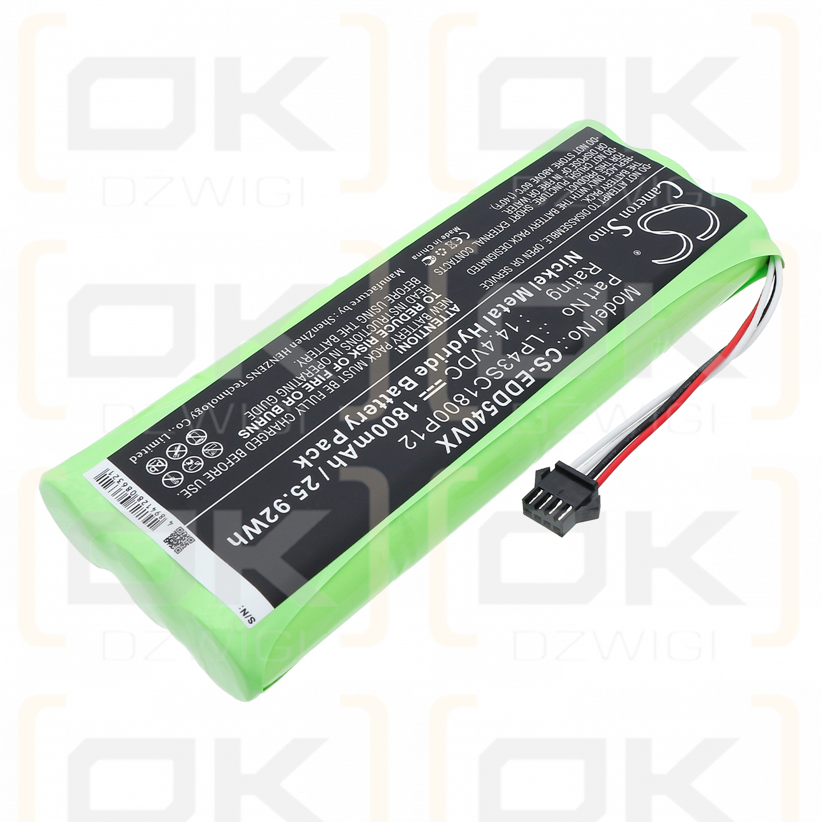 Ecovacs Deebot D35 / LP43SC1800P12 1800 mAh Ni-MH 14.4 V (Cameron Sino)