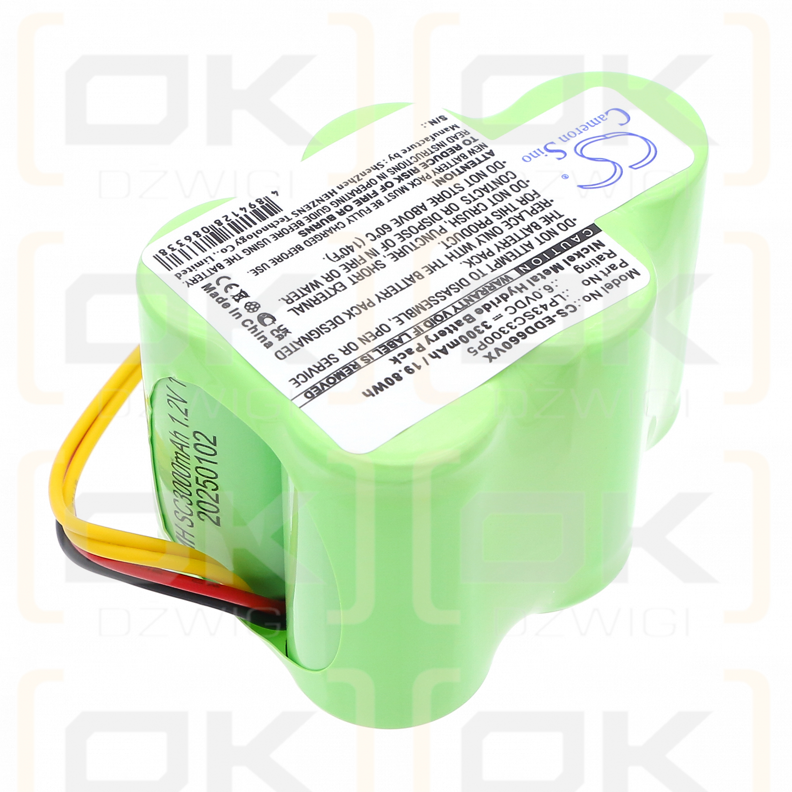 Hoover RB001 / 35601130 3300 mAh Ni-MH 6 V (Cameron Sino)