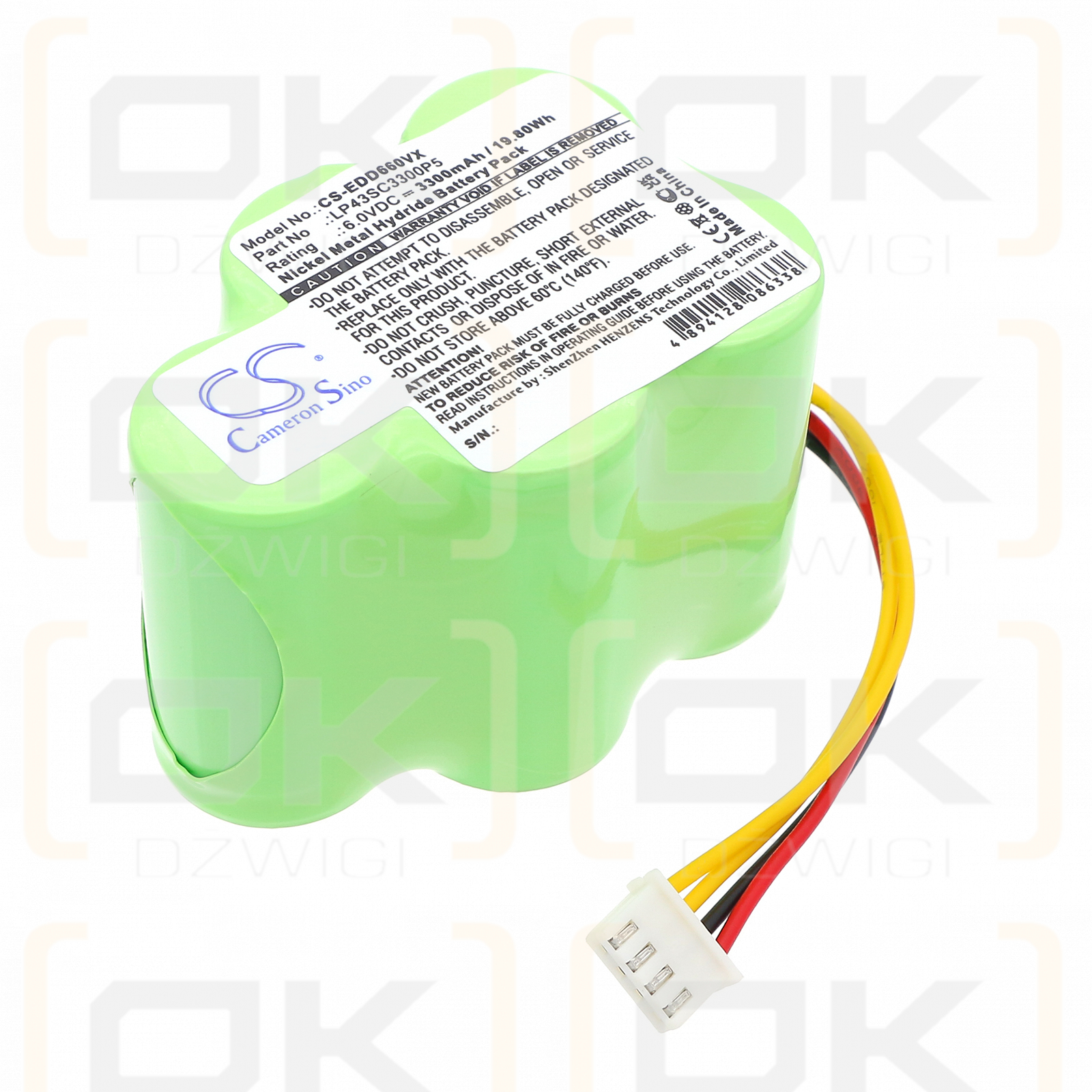 Hoover RB001 / 35601130 3300 mAh Ni-MH 6 V (Cameron Sino)