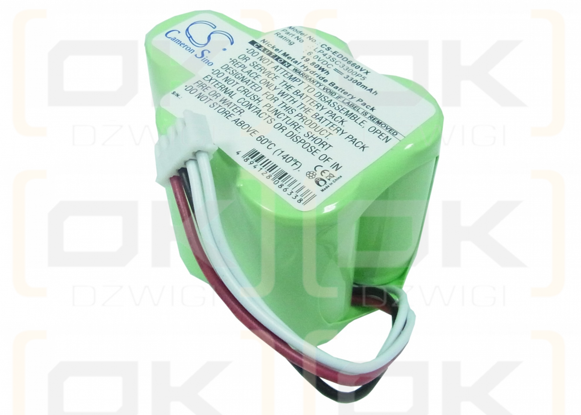 Hoover RB001 / 35601130 3300 mAh Ni-MH 6,0 V (Cameron Sino)