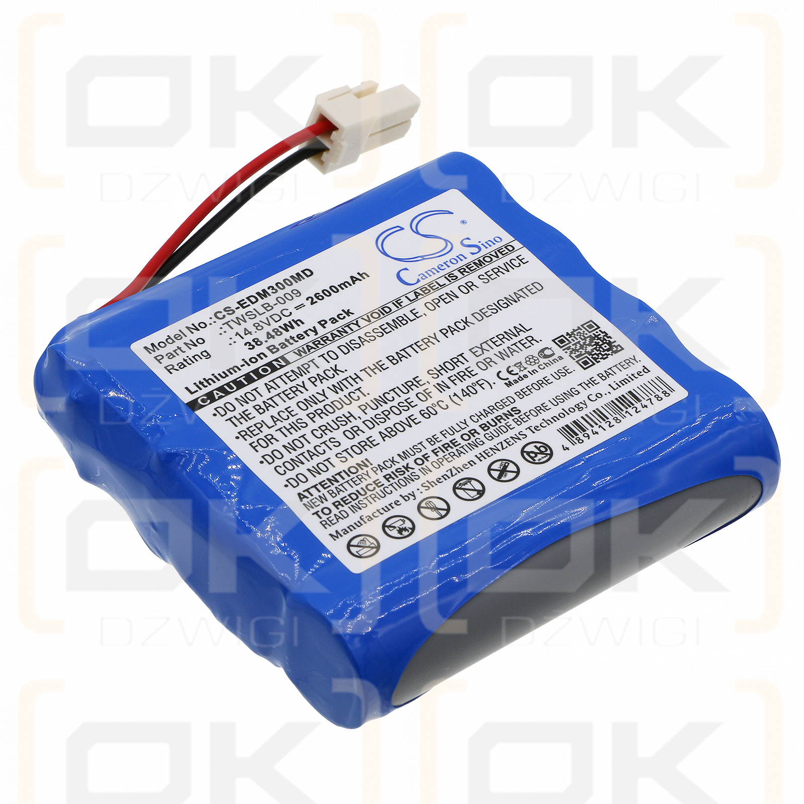 EDAN M3A Vital Signs Monitor / TWSLB-009 2600mAh Li-ion 14.8V (Cameron Sino)