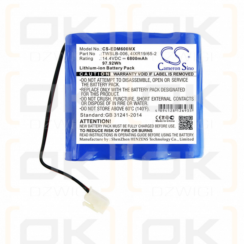 EDAN F6 Fetalmonitor / TWSLB-006 6800 mAh Li-Ion 14,4 V (Cameron Sino)