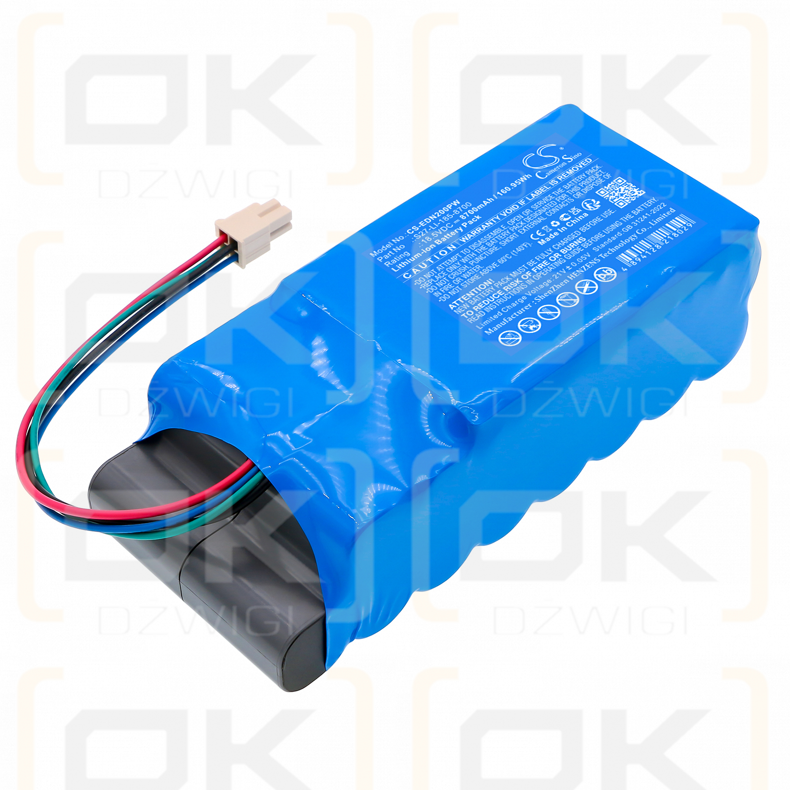 Ecovacs MPB13 / 201-2326-010 8700 mAh, iones de litio, 18,5 V (Cameron Sino)