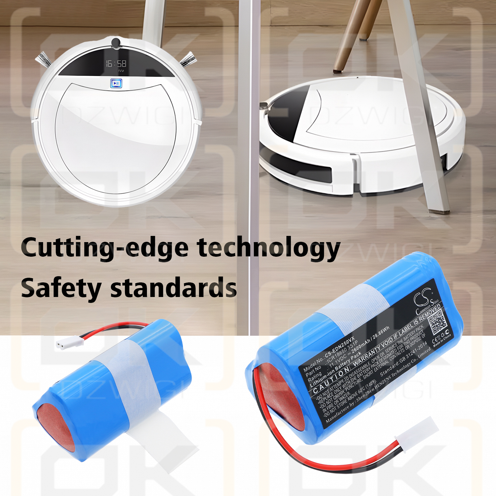 Ecovacs V700 / ICR18650 3S1P 2600 mAh Li-ion 11.1 V (Cameron Sino)