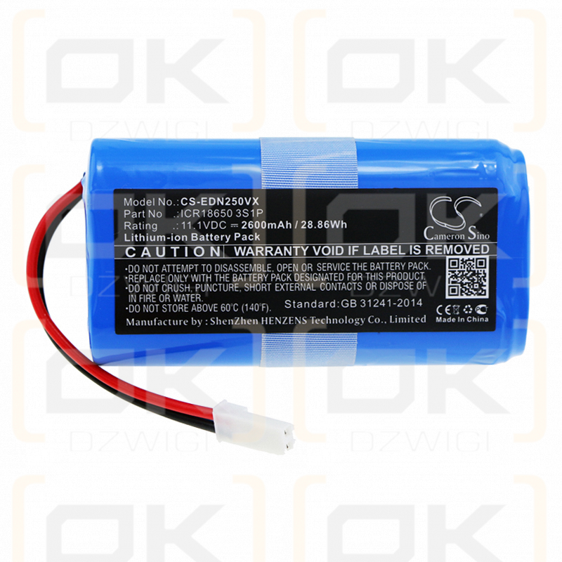 Ecovacs V700 / ICR18650 3S1P 2600 mAh Li-Ion 11,1 V (Cameron Sino)