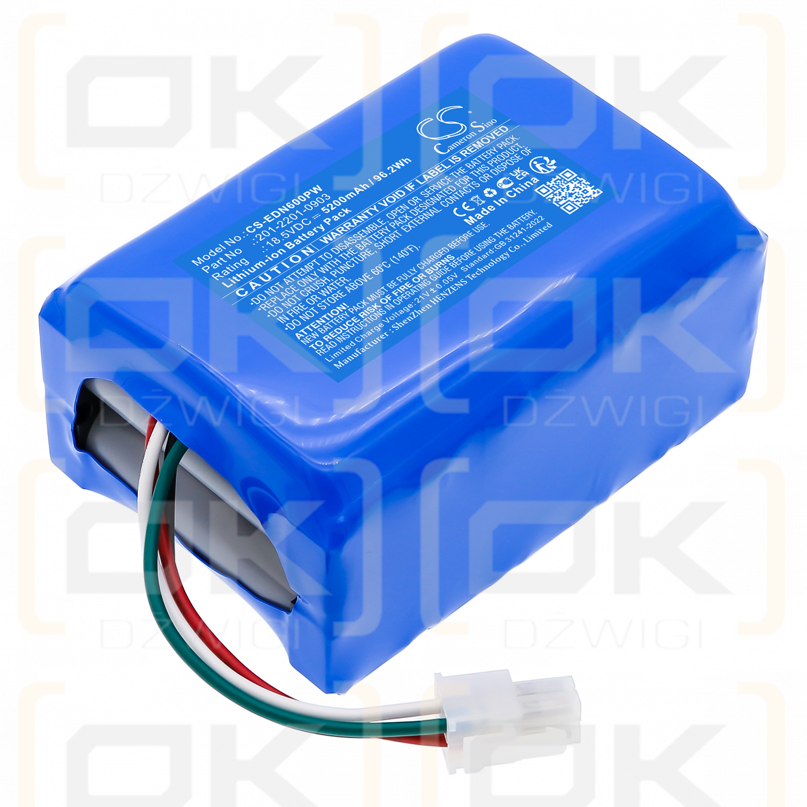 Ecovacs GX-600 / 201-2201-0903 5200mAh Li-ion 18.5V (Cameron Sino)