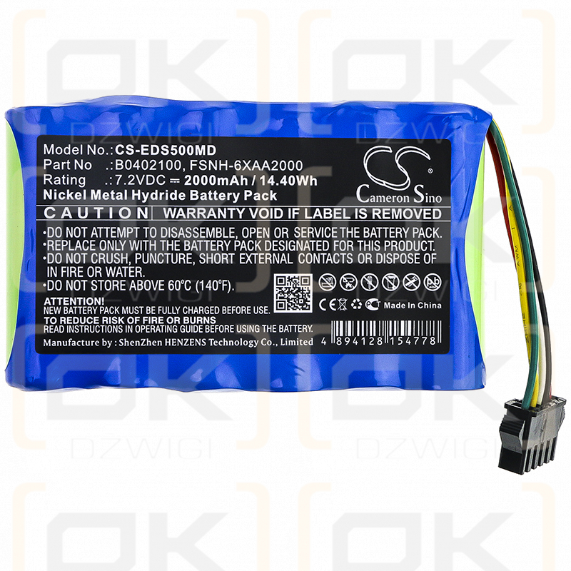 EDAN SD6 / B0402100 2000 mAh Ni-MH 7,2 V (Cameron Sino)