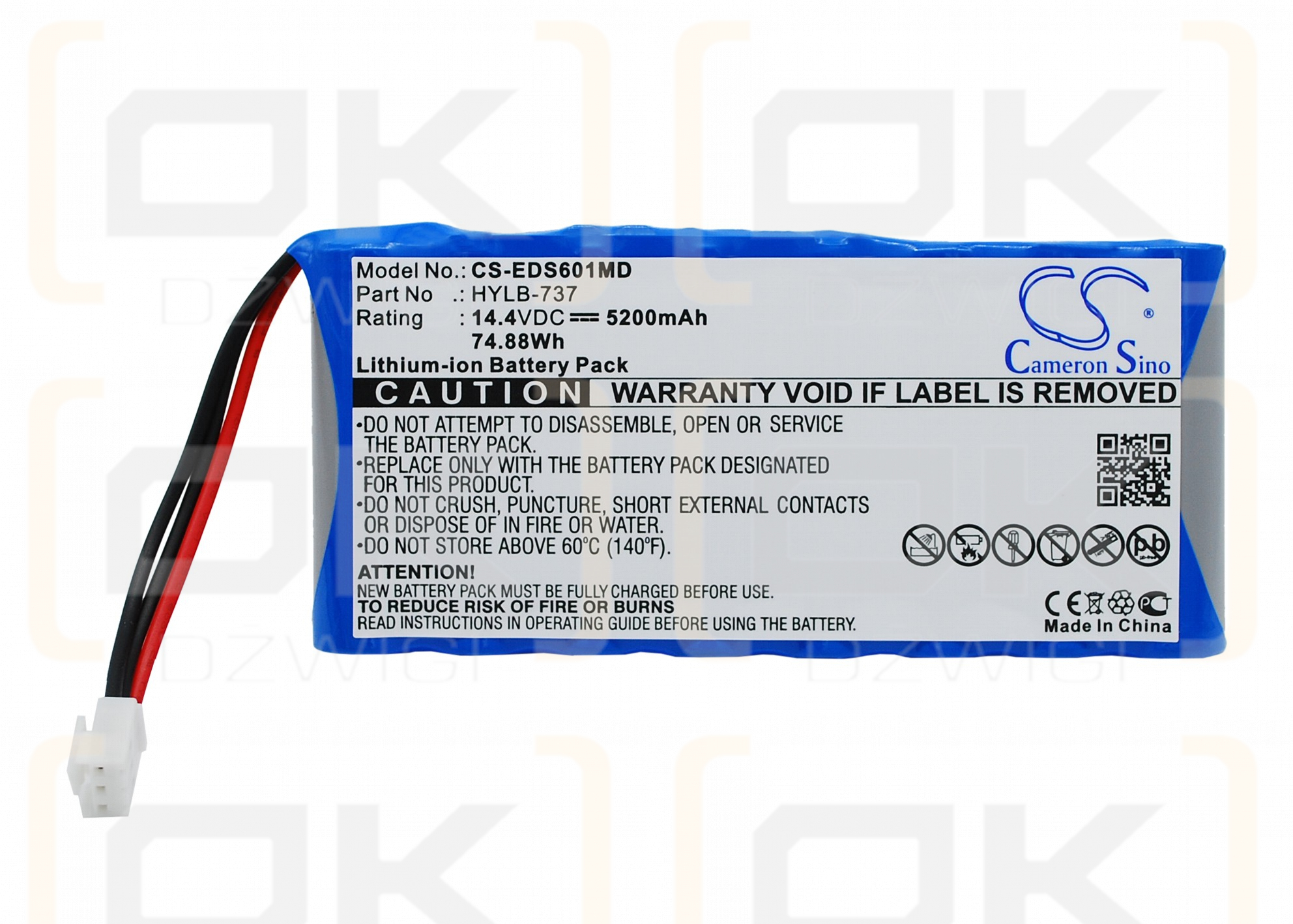 Burdick SE-1200 Express ECG / TWSLB-004 5200 mAh Li-Ion 14,4 V (Cameron Sino)