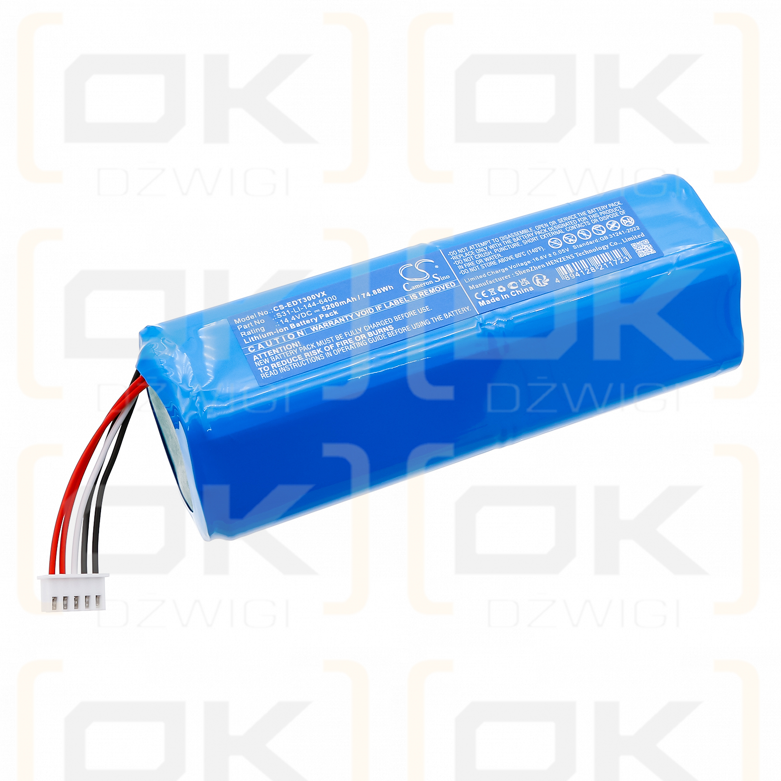 Ecovacs T30S Pro / S31-LI-144-6400 5200mAh Li-ion 14.4V (Cameron Sino)