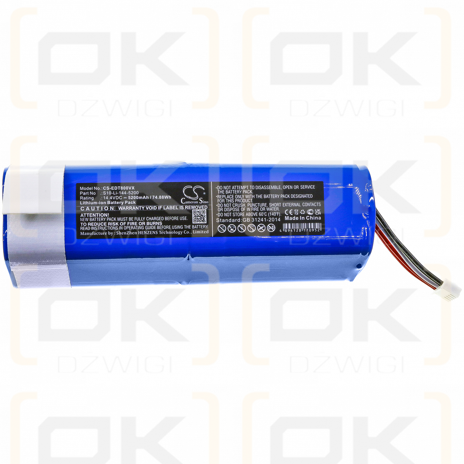 Yeedi Vac 2 pro / S10-Li-144-5200 5200 mAh Li-Ion 14,4 V (Cameron Sino)