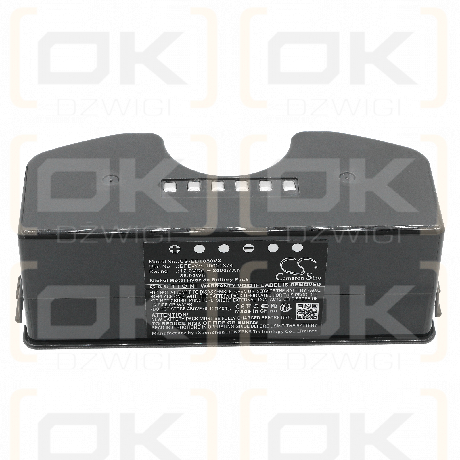 Ecovacs DM81 / 10001374 3000 mAh Ni-MH 12,0 V (Cameron Sino)