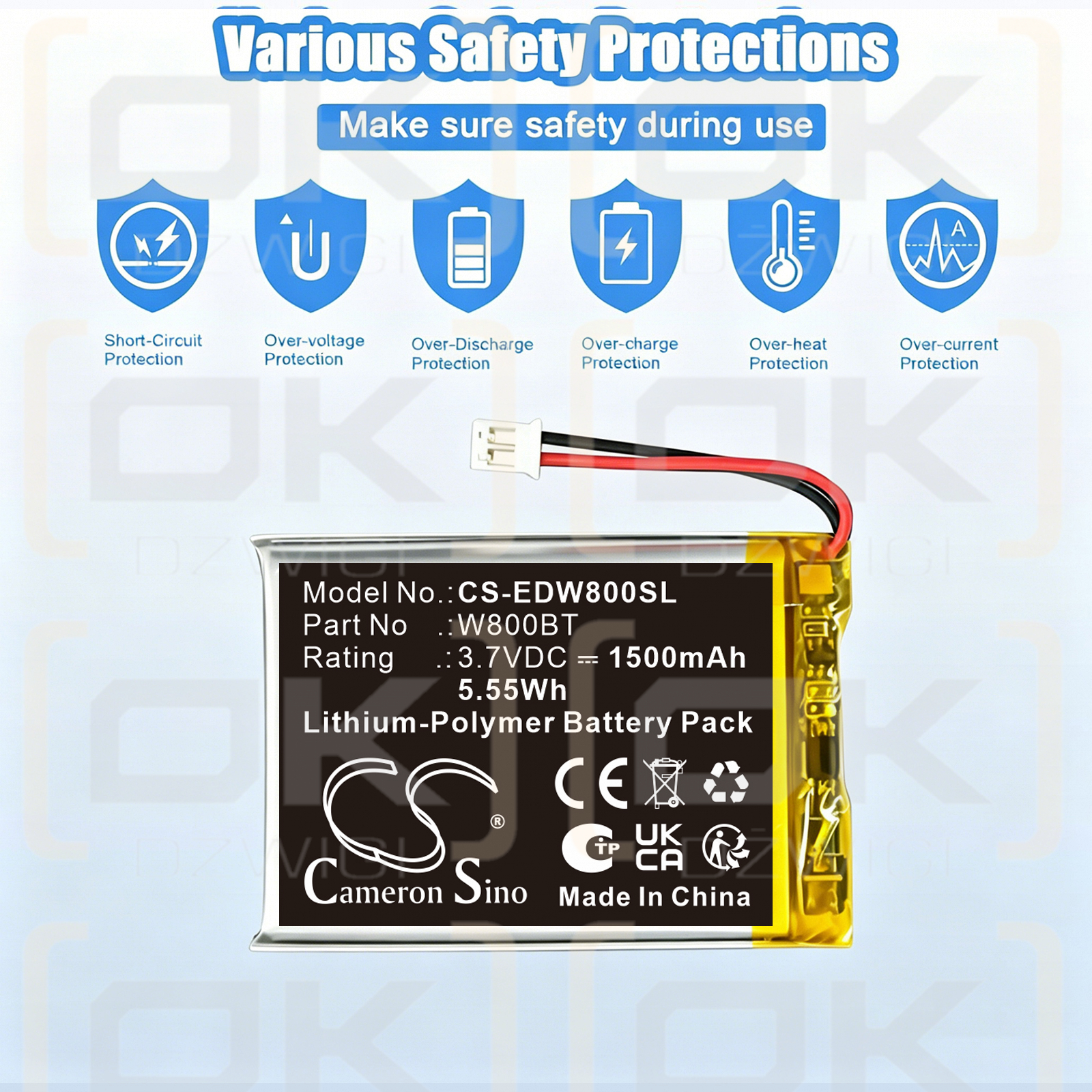 Bateria zamienna do Edifier W800BT 1500 mAh 3.7 V (Cameron Sino)