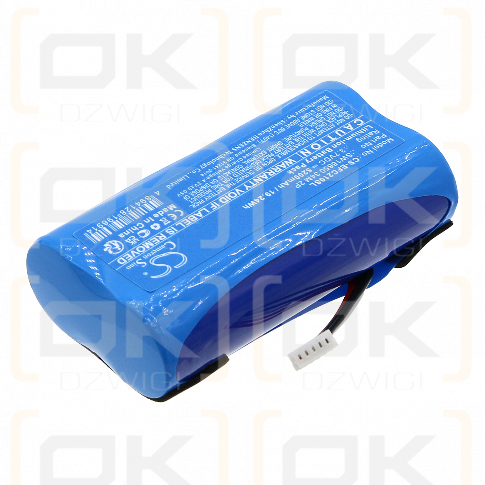 Eufy 2C Drahtlose Türkamera / SW18650 34M 2P 5200mAh Li-Ion 3,7V (Cameron Sino)