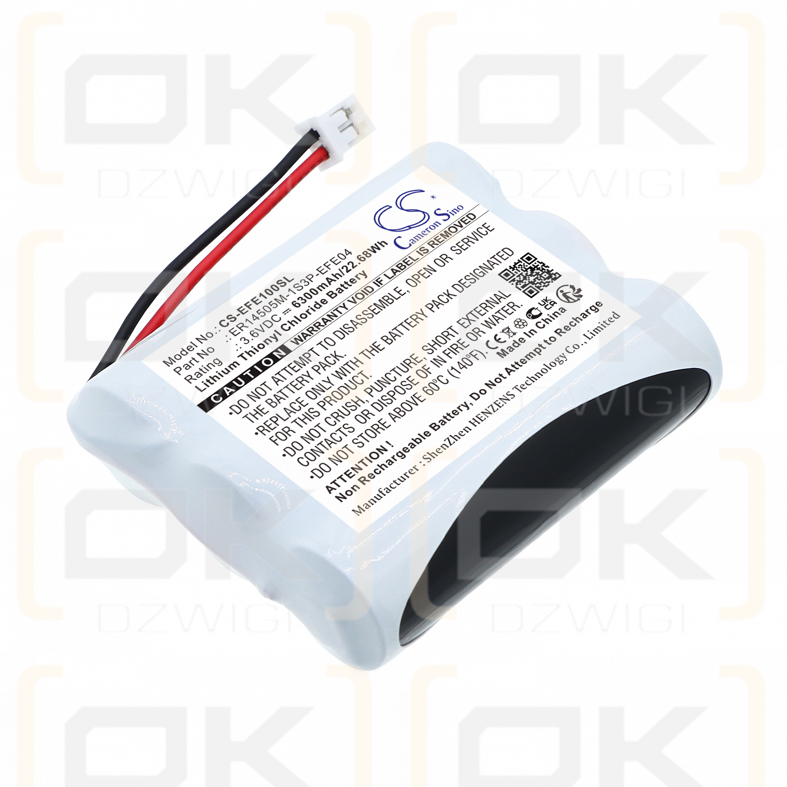 Efento NB-IoT / ER14505M-1S3P-EFE04 6300 mAh Li-SOCl2 3.6 V (Cameron Sino)
