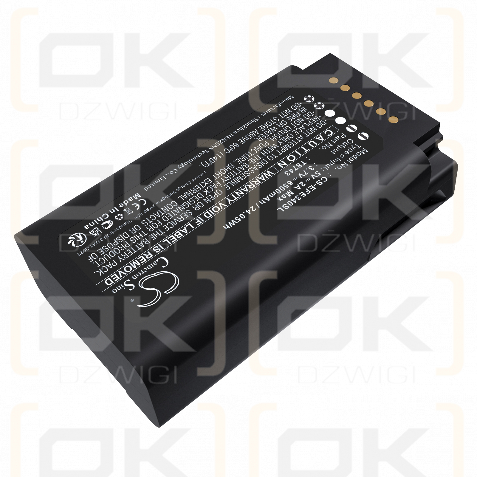 Eufy Video Doorbell E340 / T8743 6500mAh Li-ion 3.7V (Cameron Sino)
