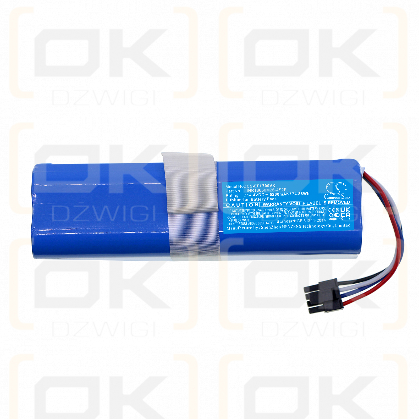 Eufy T2190G21 / INR18650M26-4S2P 5200mAh Li-ion 14.4V (Cameron Sino)