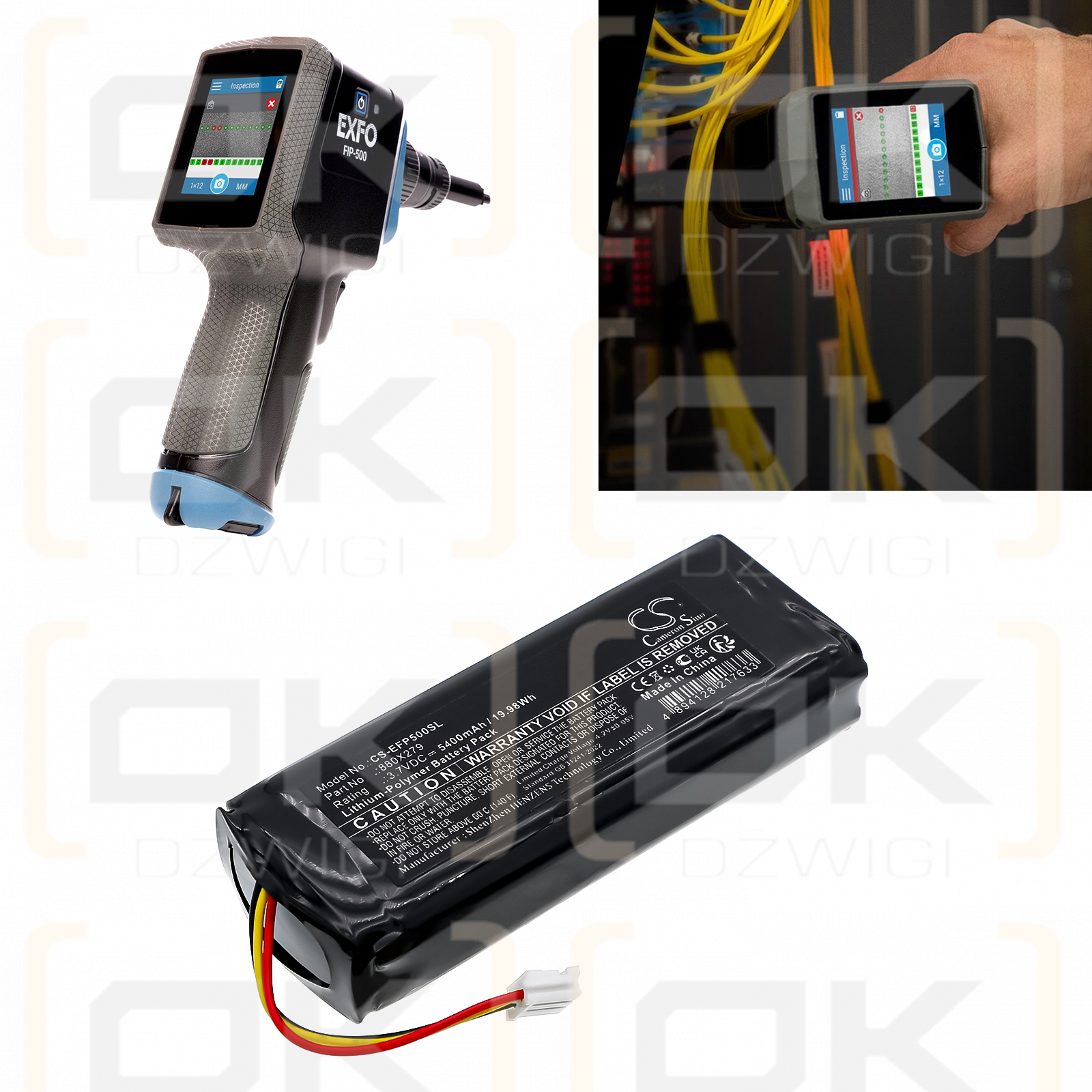 EXFO FIP-500-KIT-3 / 880X279 5400mAh Li-Polymer 3.7V (Cameron Sino)