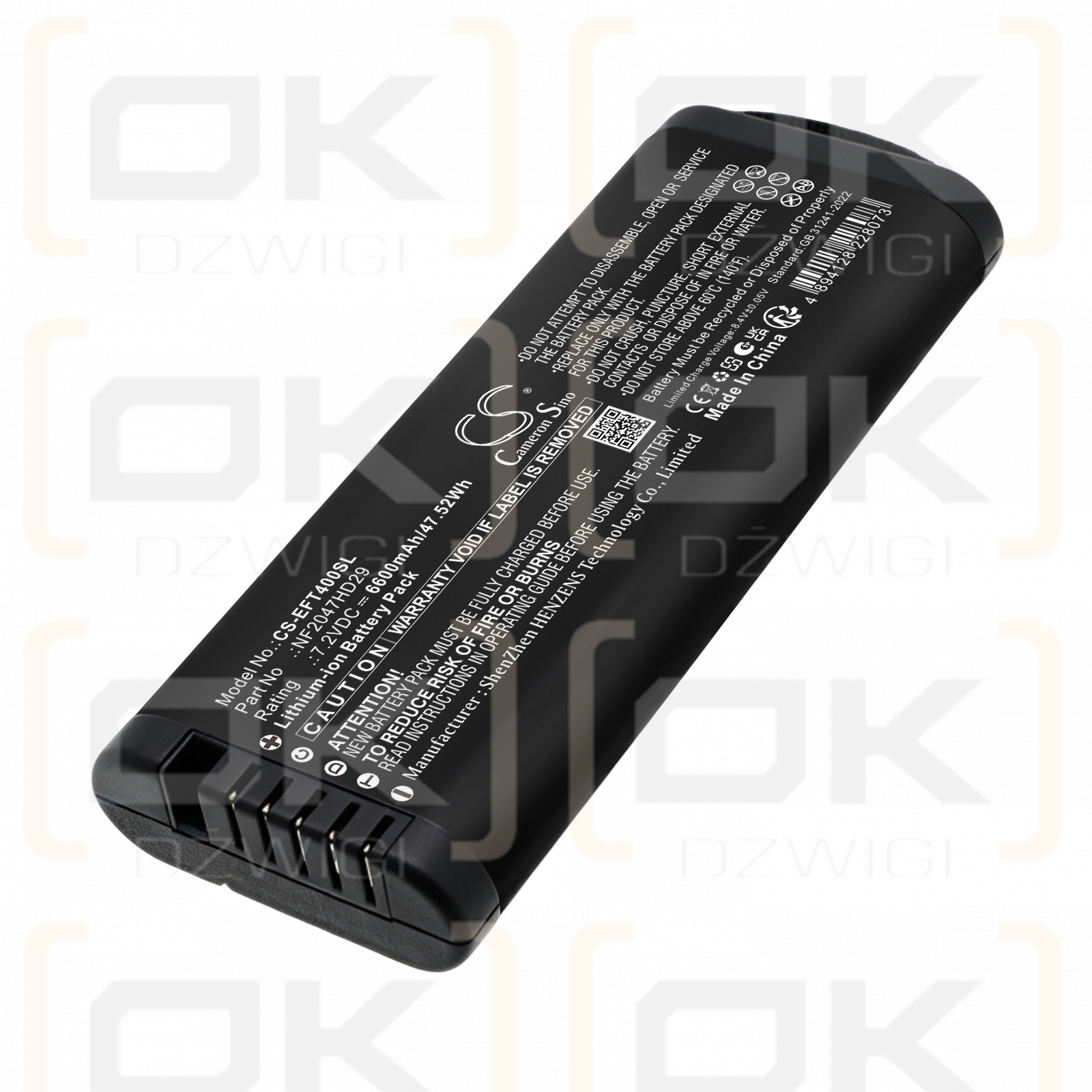 Bateria zamienna do EXFO FTB-4 / NF2047HD 6600 mAh Li-ion 7.2 V (Cameron Sino)