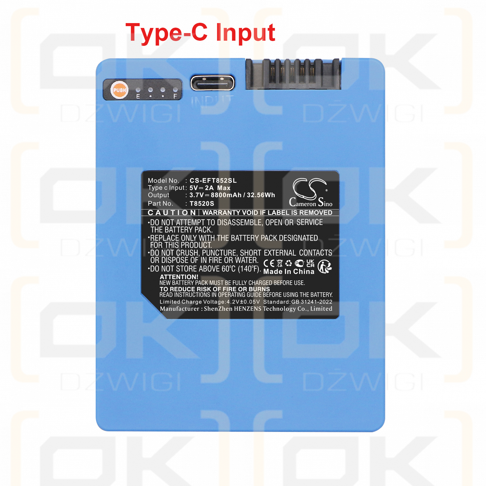 Eufy eufyCam 3 / T8520S 8800mAh Li-ion 3.7V (Cameron Sino)