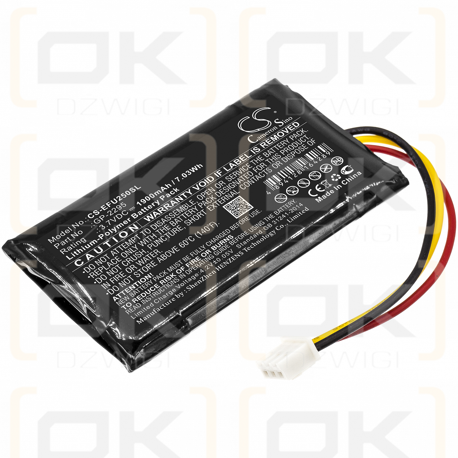 EXFO Optical Power Expert PX1 Pro / GP-2295 1900mAh Li-Polymer 3.7V (Cameron Sino)