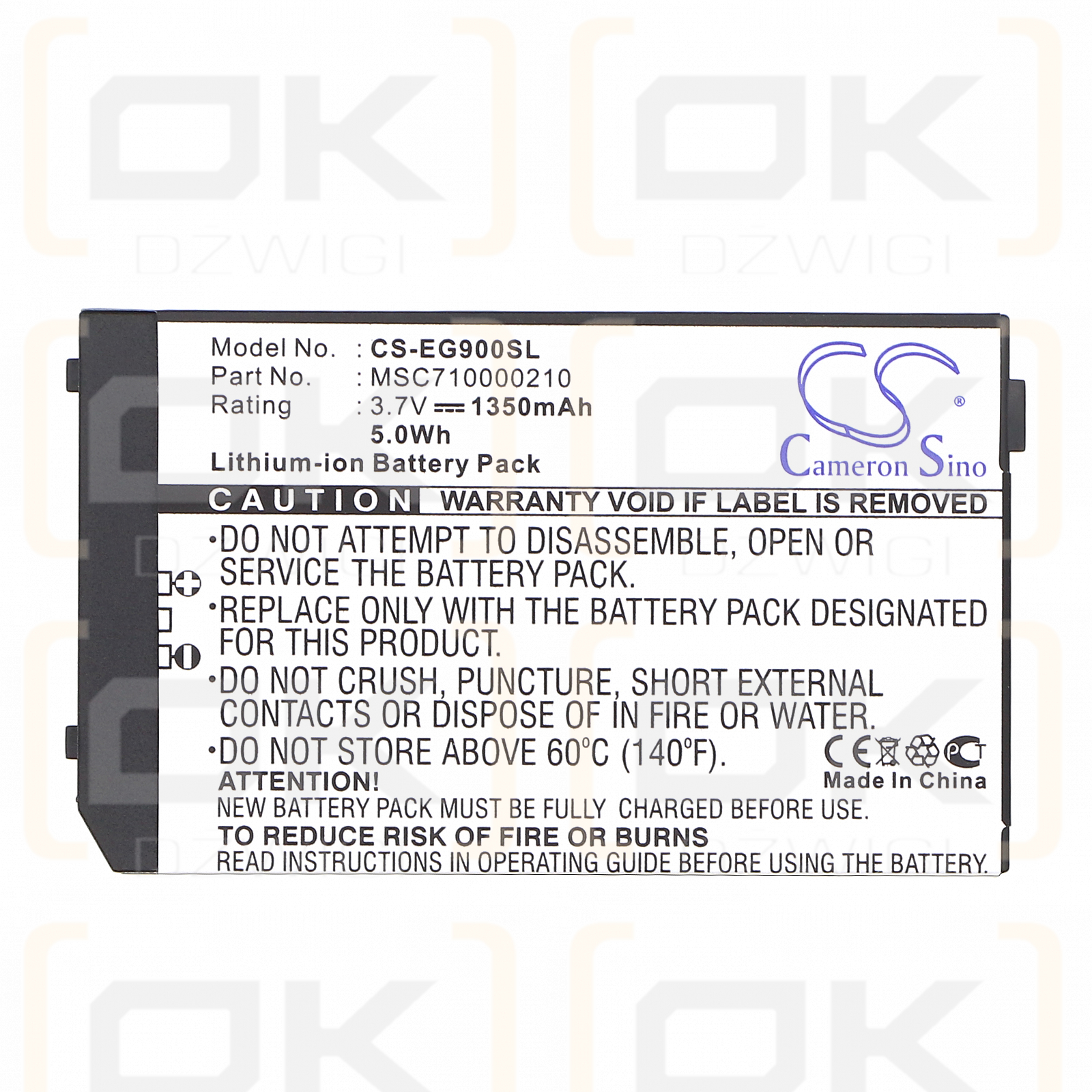 Toshiba Portege G900 / TSBAW1 1350mAh Li-ion 3.7V (Cameron Sino)