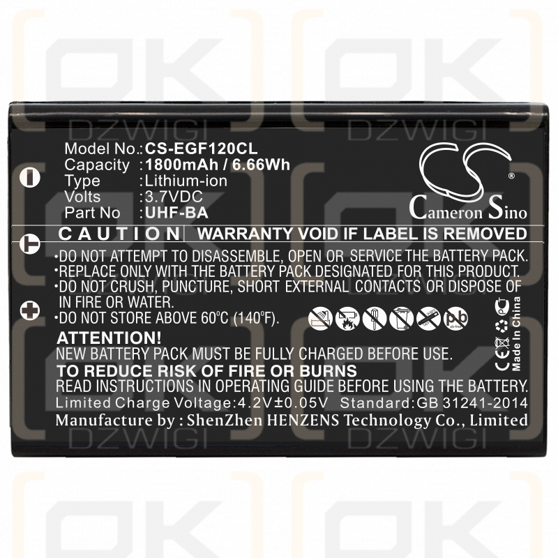 EnGenius UHF / UHF-BA 1800 mAh Li-Ion 3,7 V (Cameron Sino)