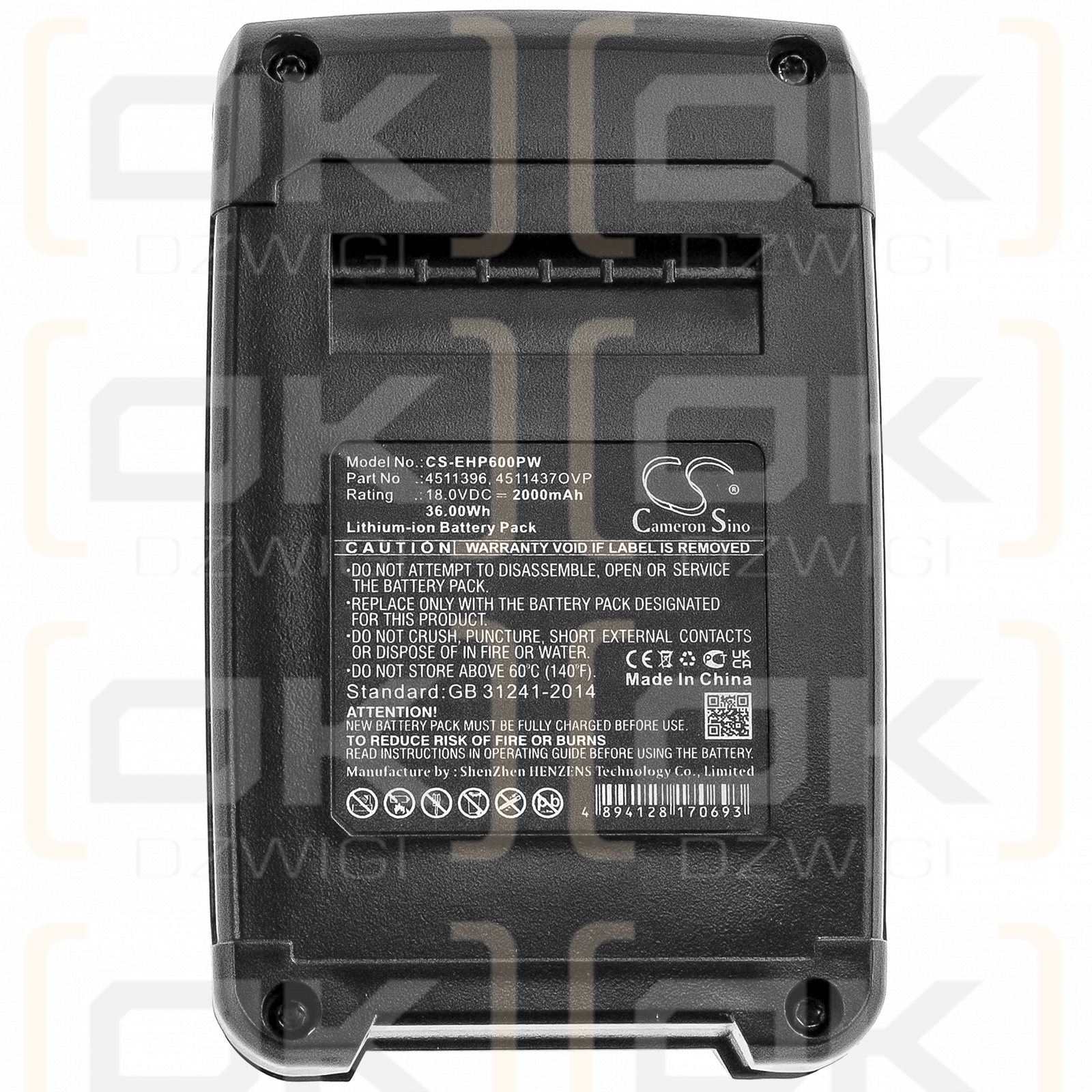 Einhell PX-BAT52 / 4511396 2000mAh Li-ion 18.0V (Cameron Sino)