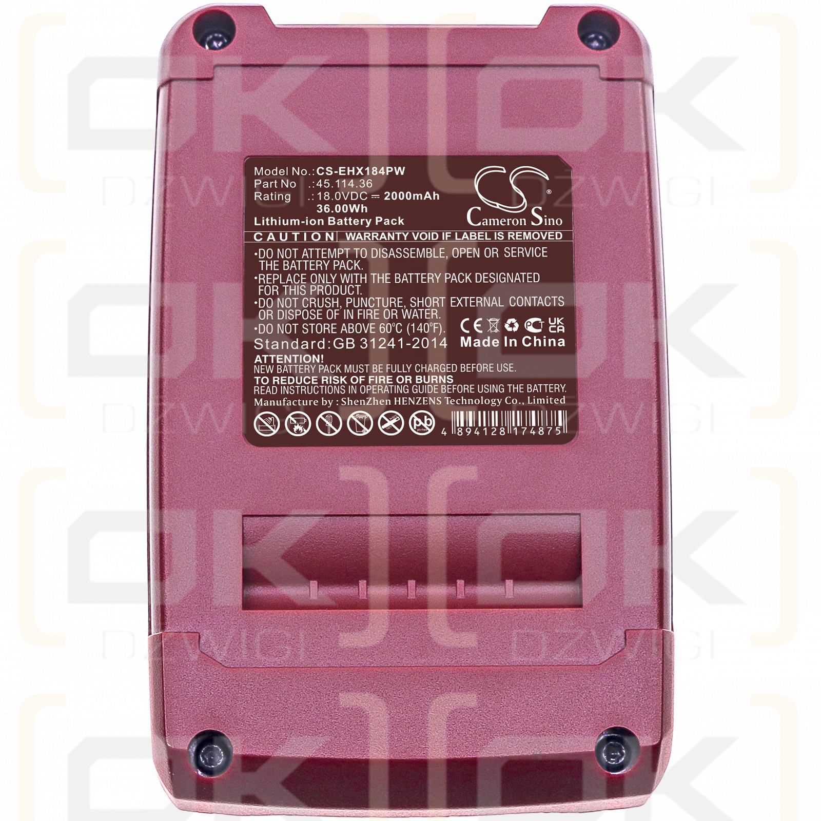 Kraftixx KX-ART 1826 Li / 4514071 2000mAh Li-ion 18.0V (Cameron Sino)