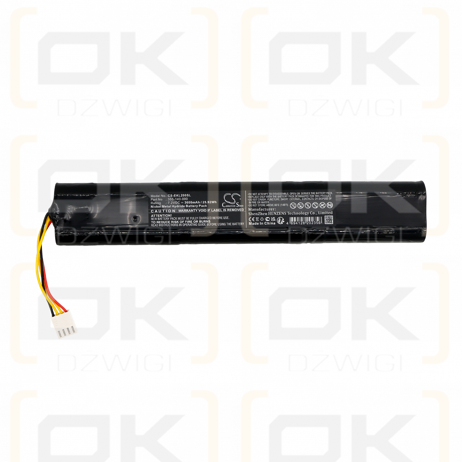 Electrónica EIT 10 / 355-140-000 3600mAh Ni-MH 7.2V (Cameron Sino)