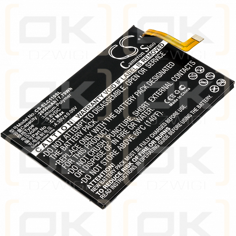 Сменный аккумулятор для Elephone C1 Max / C1 Max 2050 мАч, литий-полимерный, 3,8 В (Cameron Sino)