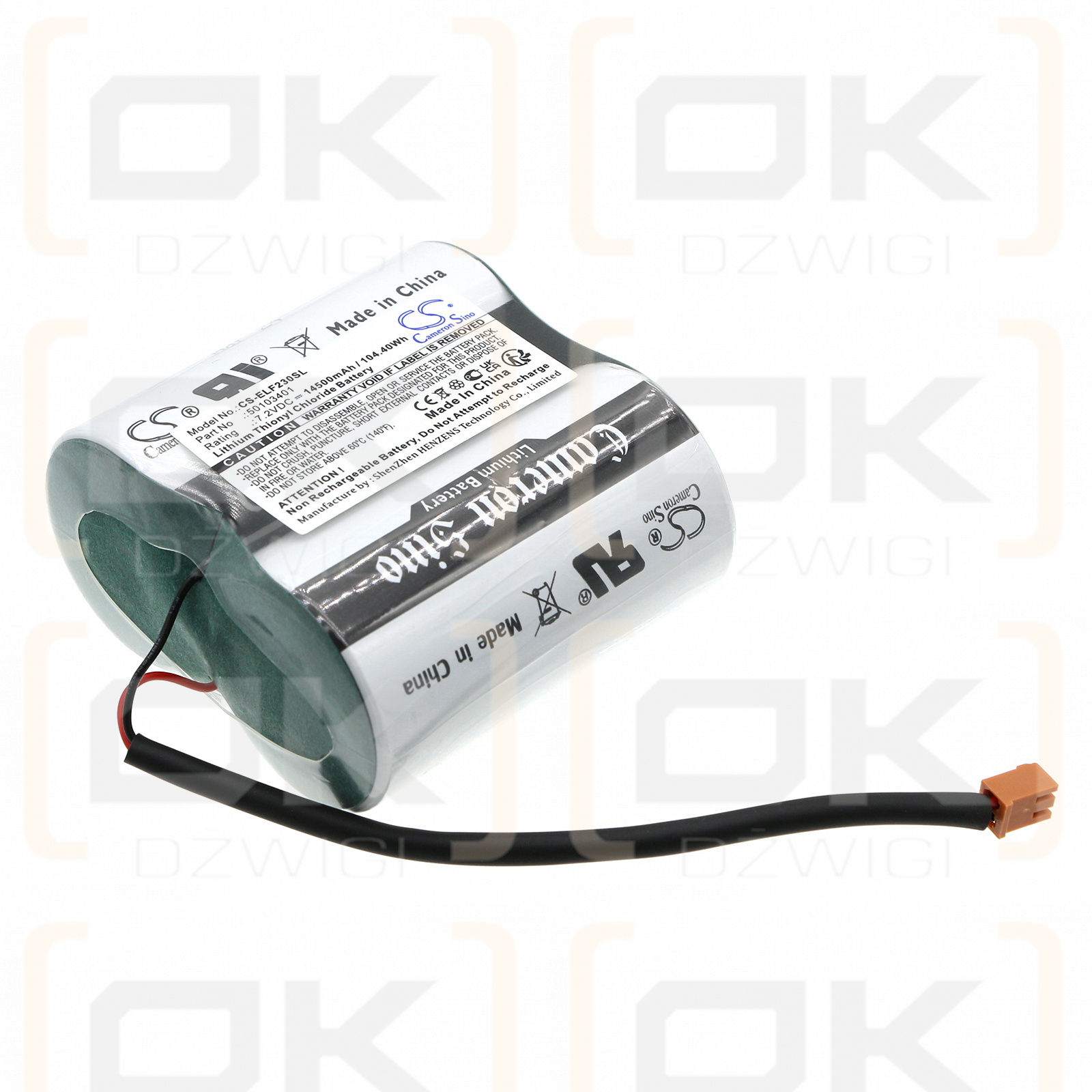 Elster FE230 / 50103401 14500mAh Li-SOCl2 7.2V (Cameron Sino)