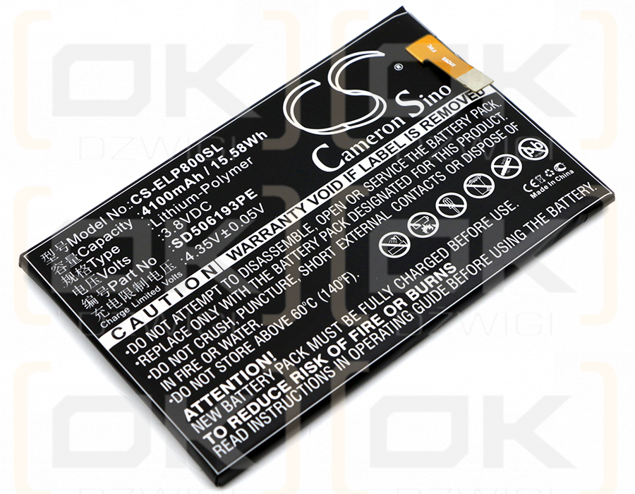 Elephone P8000 / SD506193PE 4100mAh Li-Polímero 3.8V (Cameron Sino)