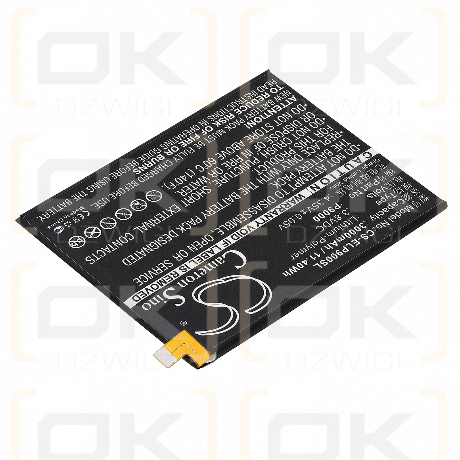 Elephone P9000 Lite / P9000 3000 mAh Li-Polymer 3,8 V (Cameron Sino)