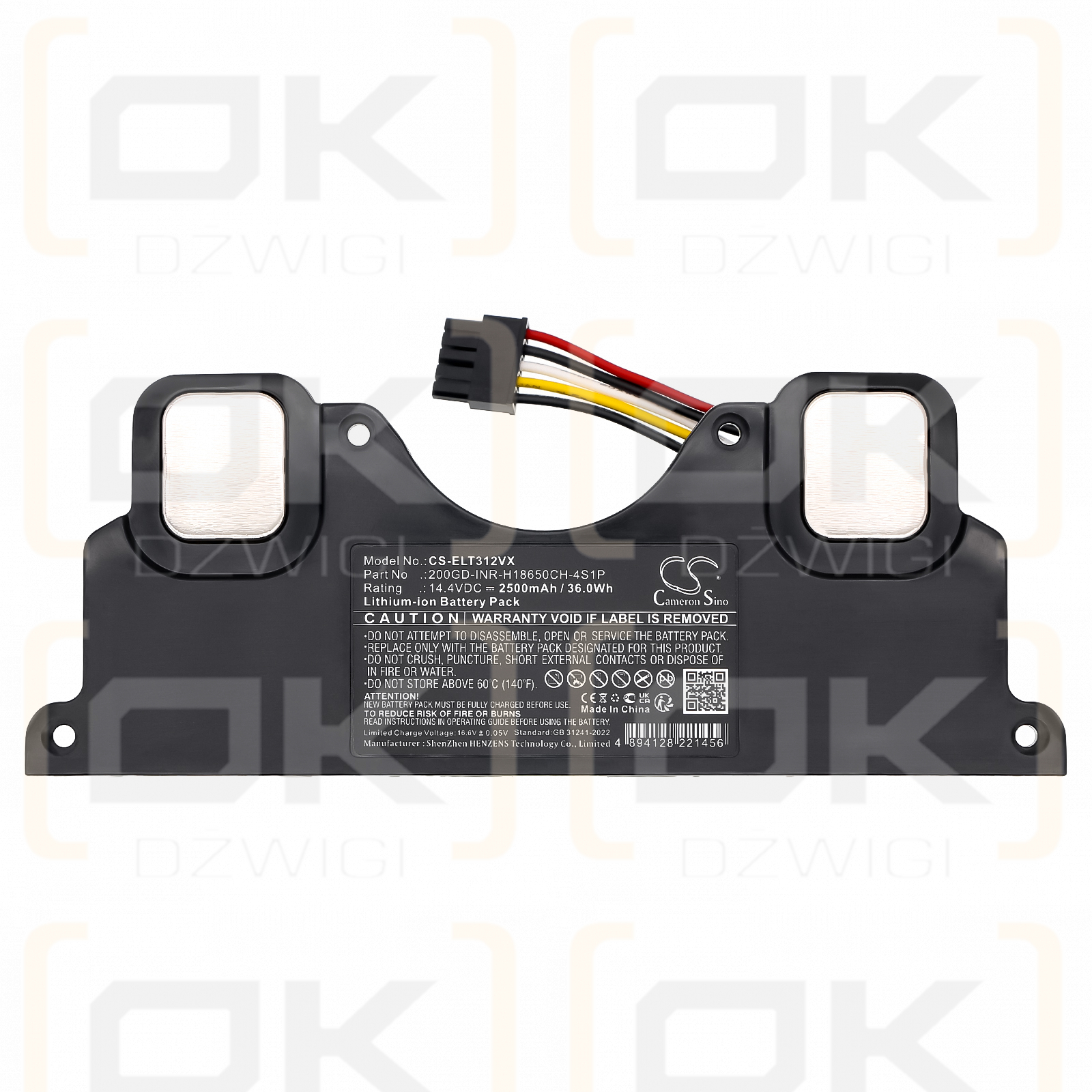 Electrolux Ultimatehome 300 / 200GD-INR-H18650CH-4S1P 2500mAh Li-ion 14.4V (Cameron Sino)