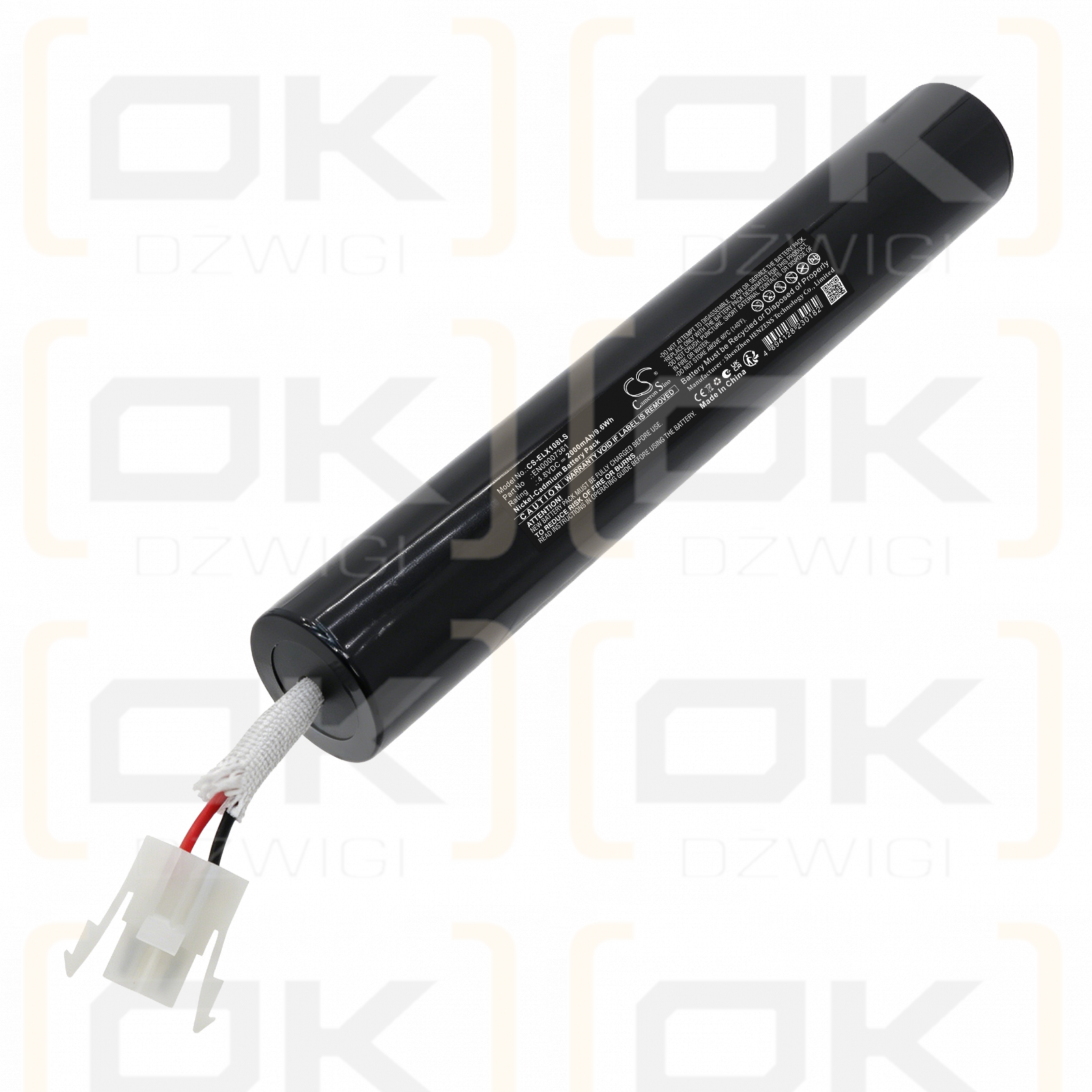 Batería de repuesto para ESYLUX Serie ELH / EN00007361 2000 mAh Ni-CD 4.8 V (Cameron Sino)