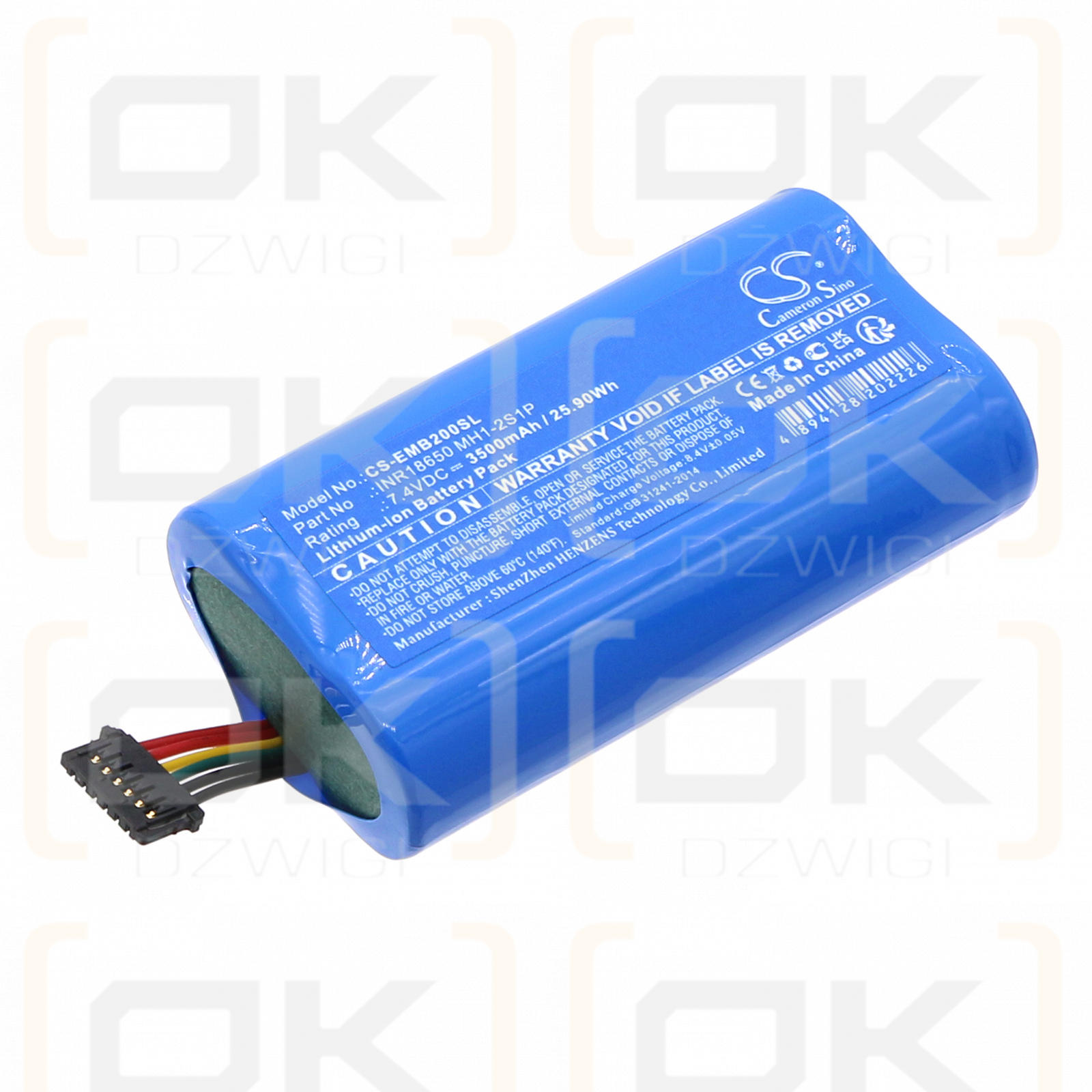 Ember Mug 2 / INR18650 MH1-2S1P 3500mAh Li-ion 7.4V (Cameron Sino)