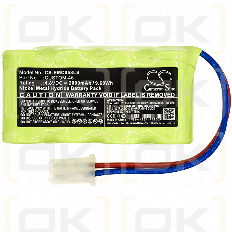 Lithonia LV S 1 R 120/277 EL N UM 4X / CUSTOM-45 2000mAh Ni-MH 4.8V (Cameron Sino)