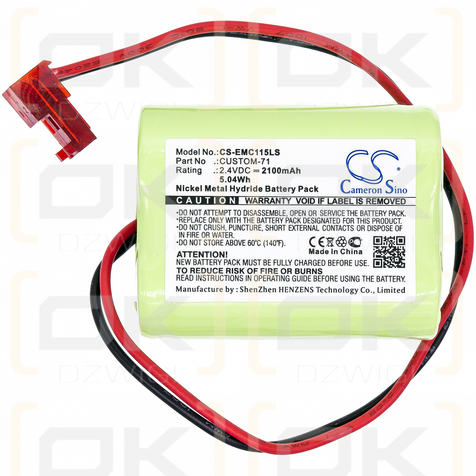 Lithonia LV S 1 R 120/277 EL N UM 4X / CUSTOM-71 2100mAh Ni-MH 2.4V (Cameron Sino)