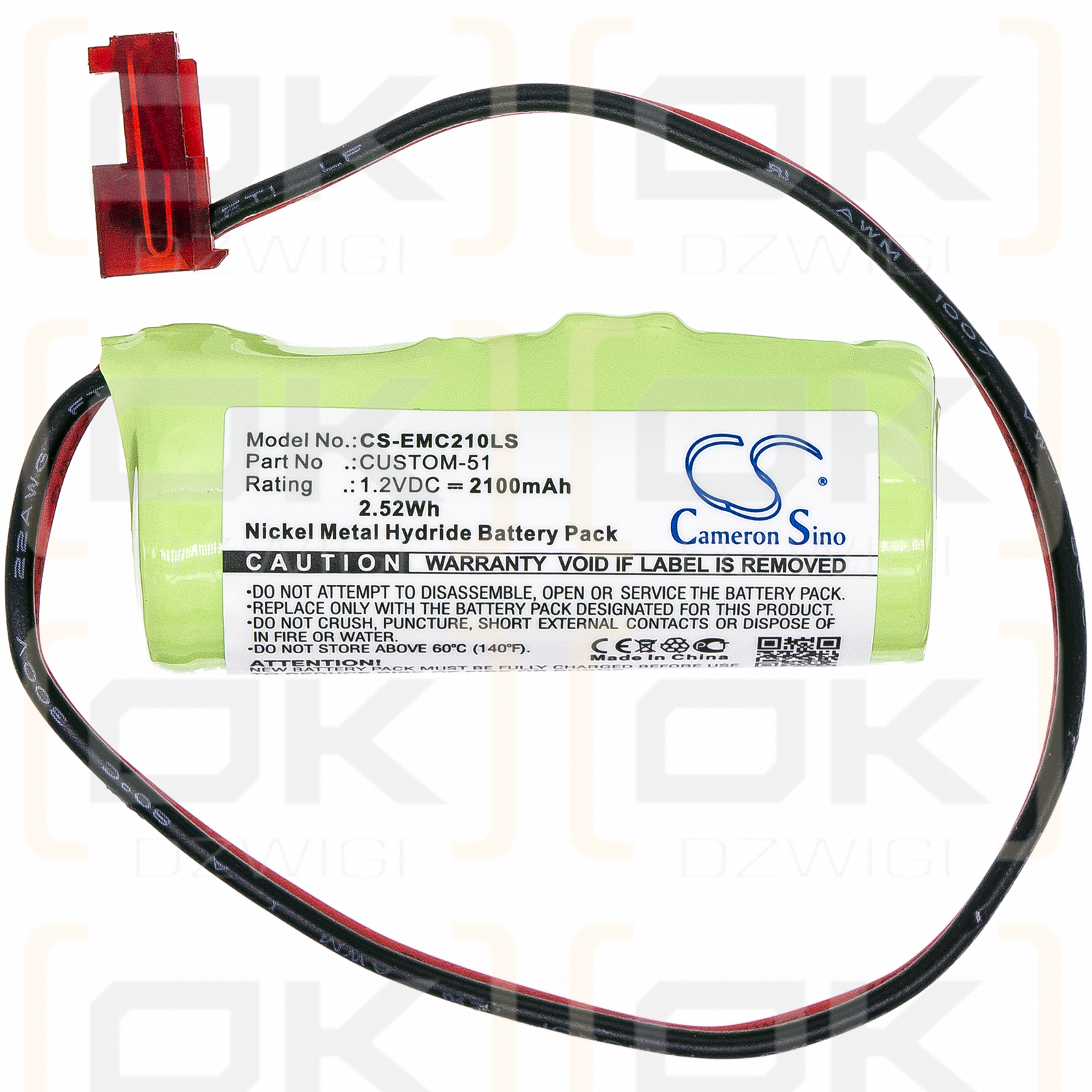 Lithonia ELB1P2901N / LQMSW3R12277ELW 2100mAh Ni-MH 1.2V (Cameron Sino)