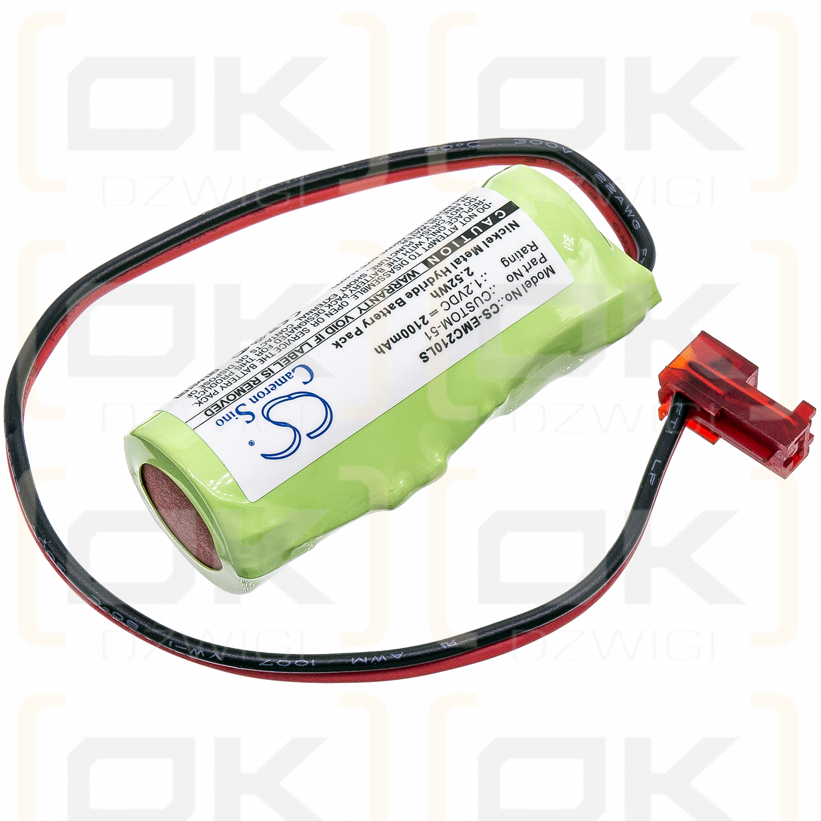 Lithonia ELB1P2901N / LQMSW3R12277ELW 2100mAh Ni-MH 1.2V (Cameron Sino)