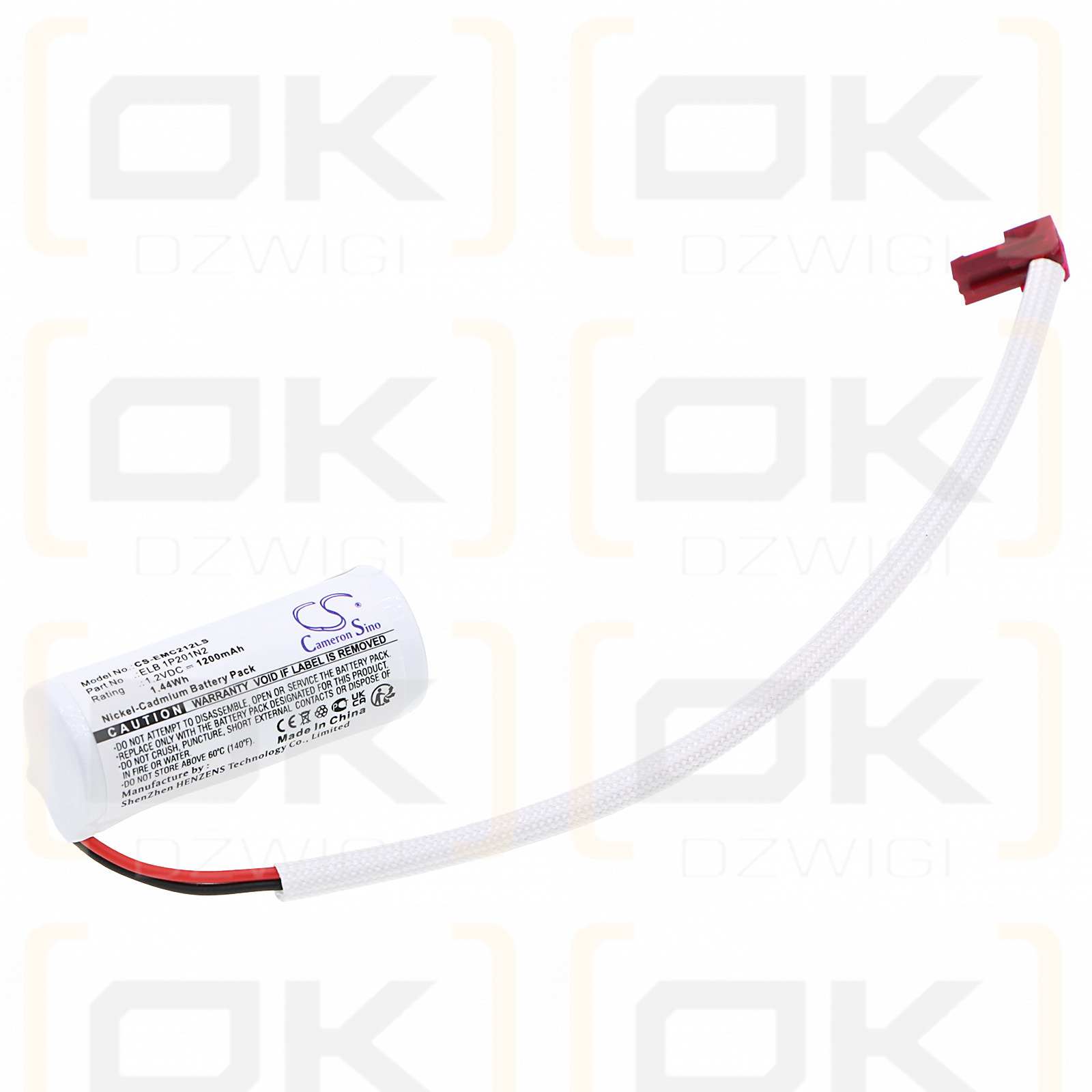 Lithonia LQM SW 3 R 120/277 ELNSD / ELB 1P201N2 1200mAh Ni-CD 1.2V (Cameron Sino)