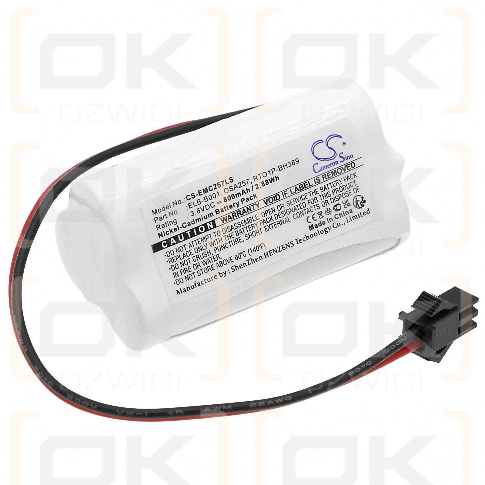 Unitech / 0253799 800mAh Ni-CD 3.6V (Cameron Sino)