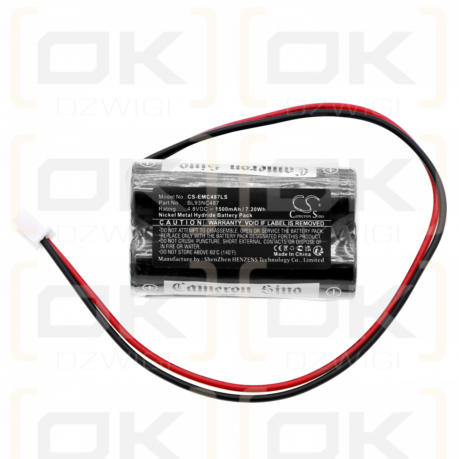 Cooper Industries 6200RP / 4-TD-800AA-HP 1500mAh Ni-MH 4.8V (Cameron Sino)