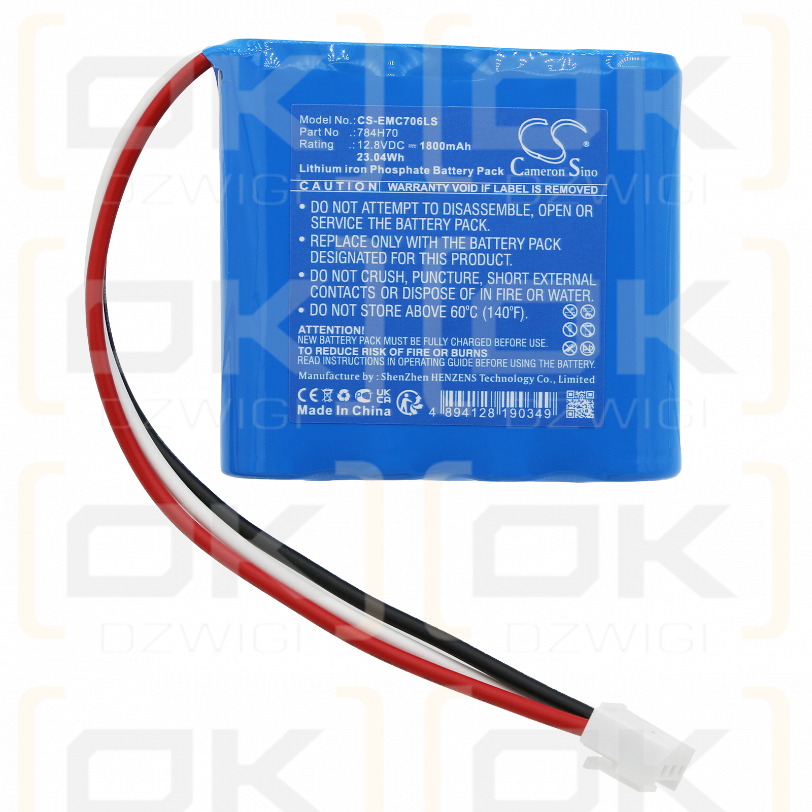 DUAL-LITE DYN6I / 784H70 1800 mAh LiFePO4 12,8 V (Cameron Sino)