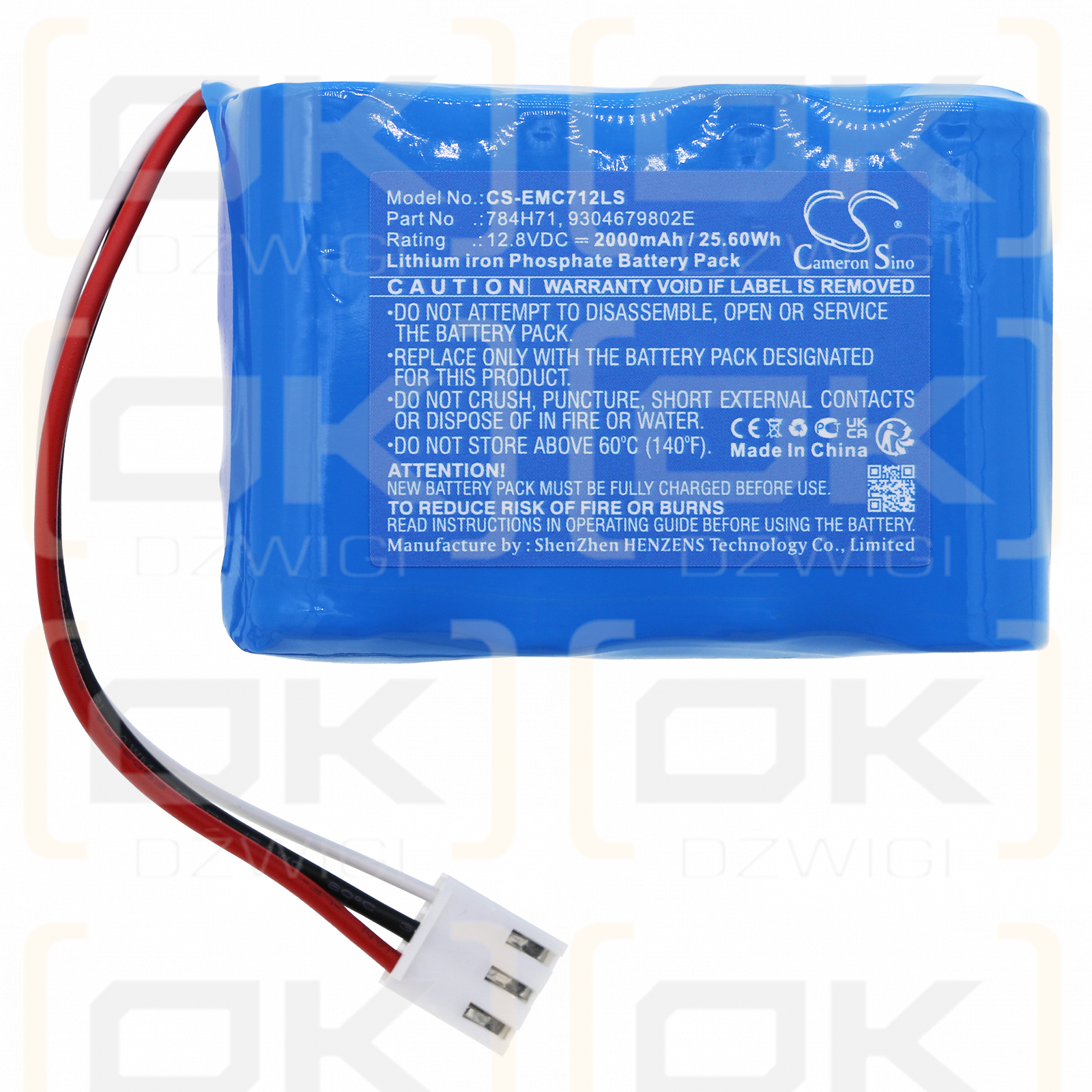 DUAL-LITE EVCH12 / 784H71 2000 mAh LiFePO4 12,8 V (Cameron Sino)